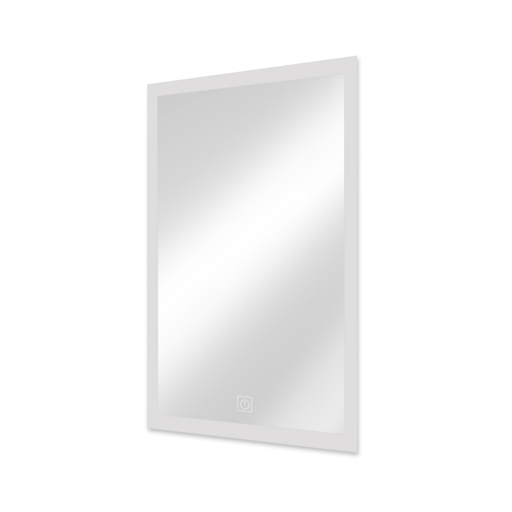 Espejo de baño SANTORINI de 60x80 cm con luz LED en marco fino