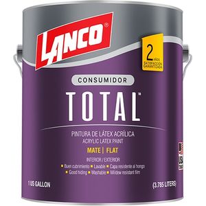 PINTURA LATEX TOTAL OSCURA GALON LANCO