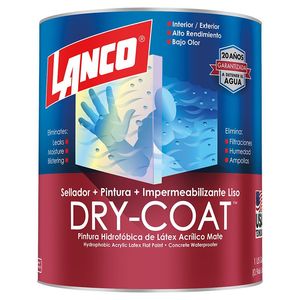 IMPERMEABILIZANTE DRY COAT BLANCO/PASTEL 1/4 LANCO