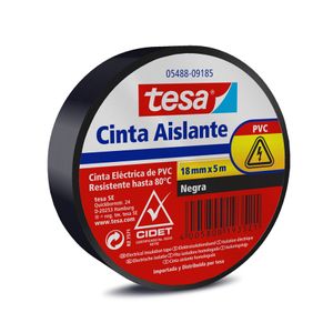 CINTA AISLAR PROFESIONAL NEGRA 3/4X5M TESA