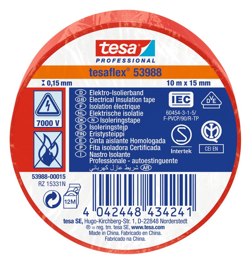 2510-9131-CINTA-AISLAR-15MMX10M-ROJA-TESA