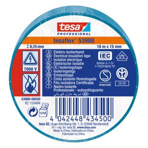 CINTA AISLAR AZUL 15MMX10M TESA