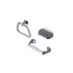 SET DE 3 ACCESORIOS CROMO PARA BAÑO FV