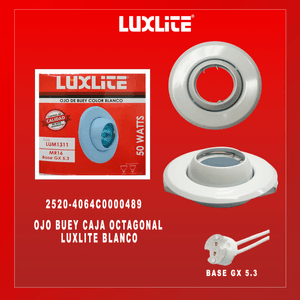 OJO DE BUEY BLANCO CAJA OCTAGONAL LUXLITE