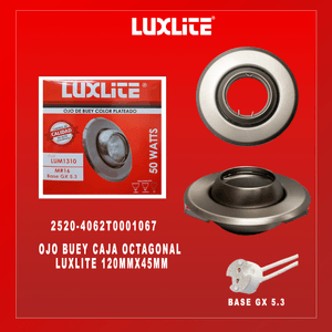 OJO DE BUEY PLATEADO CAJA OCTAGONAL LUXLITE