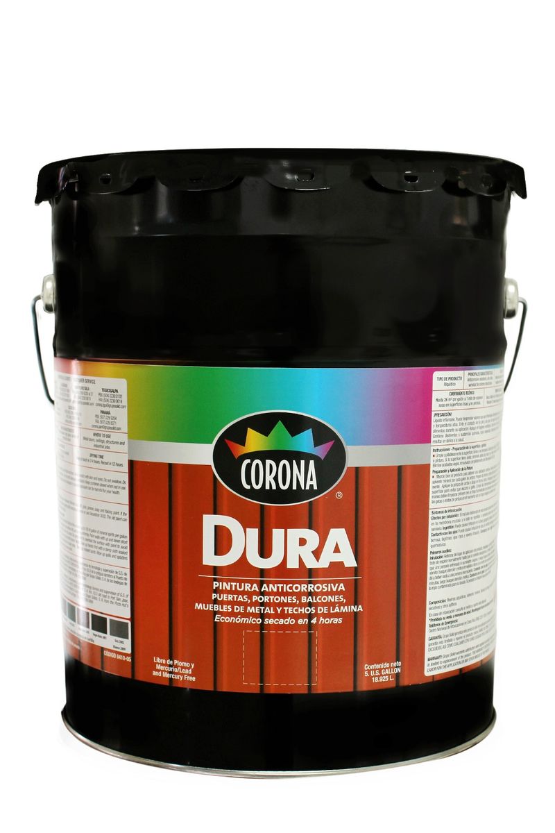 PINTURA LATEX DURA CORONA BLANCO CUBETA CONSTRUFACIL