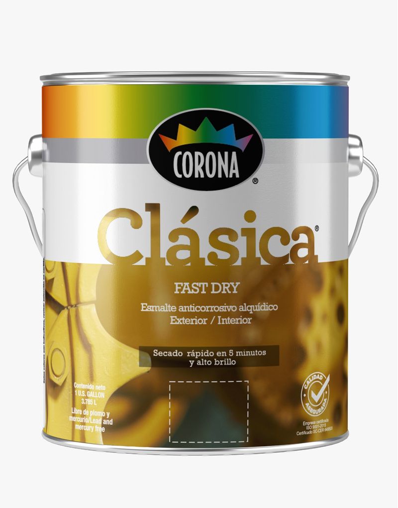 Comprar Pintura anticorrosivo Corona Fast Color Mate Blanco para Interior y  Exterior - 13.5 onzas