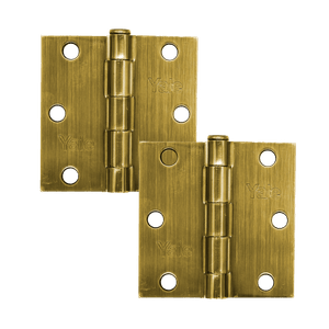 BISAGRA ECONOMICA 3X3 LATON SATINADO YALE