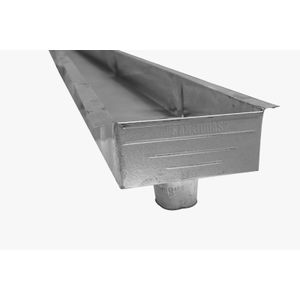 CANAL GALVANIZADO CUADRADO 28MM CON TOPE Y BAJADA