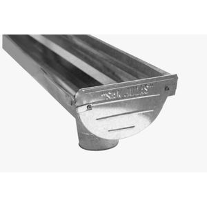 CANAL GALVANIZADO REDONDO 28MM CON TOPE Y BAJADA