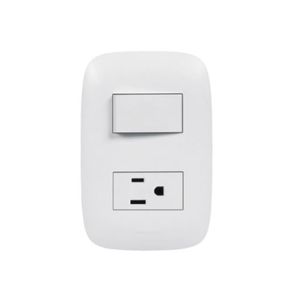TOMA POLARIZADO E INTERRUPTOR SENCIA BLANCA