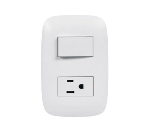 2510-9050TOMA-POLARIZADO-E-INTERRUPTOR-SENCIA-BLANCA