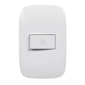 PULSADOR SENCIA TIMBRE 10A BLANCA