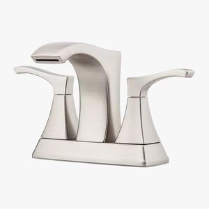 MEZCLADORA VENTURI NICKEL CEPILLADO PARA LAVAMANOS 4"