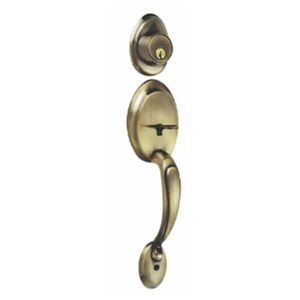 CHAPA DE ENTRADA PRINCIPAL HARRINGTON DORADO ANTIGUO LOCKPLUS