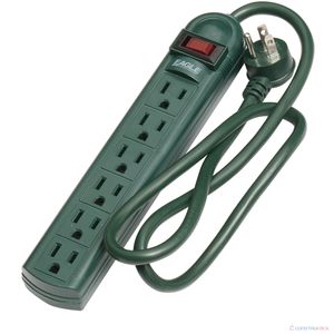 REGLETA 6 SALIDAS EAGLE 15A 125V VERDE