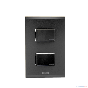 INTERRUPTOR DOBLE SENCILLO 15A NEGRO NOBILE