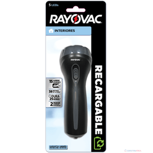 LINTERNA RECARGABLE MINI 5 LED 110V P037388 RAYOVAC
