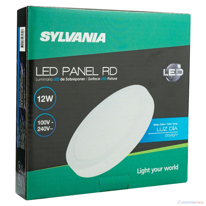 led panel luz con pinza 12w redondo with 3 years warranty