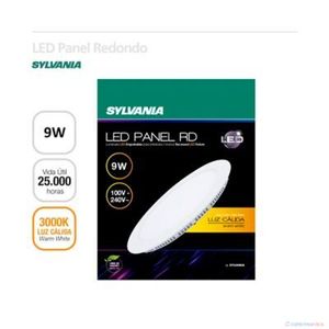 PANEL LED REDONDO 9W LUZ CALIDA
