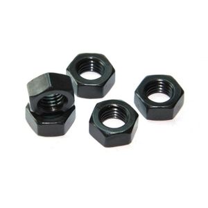 TUERCA HEXAGONAL BOLSA TRACSA 3/8" NEGRA 10 UNDS