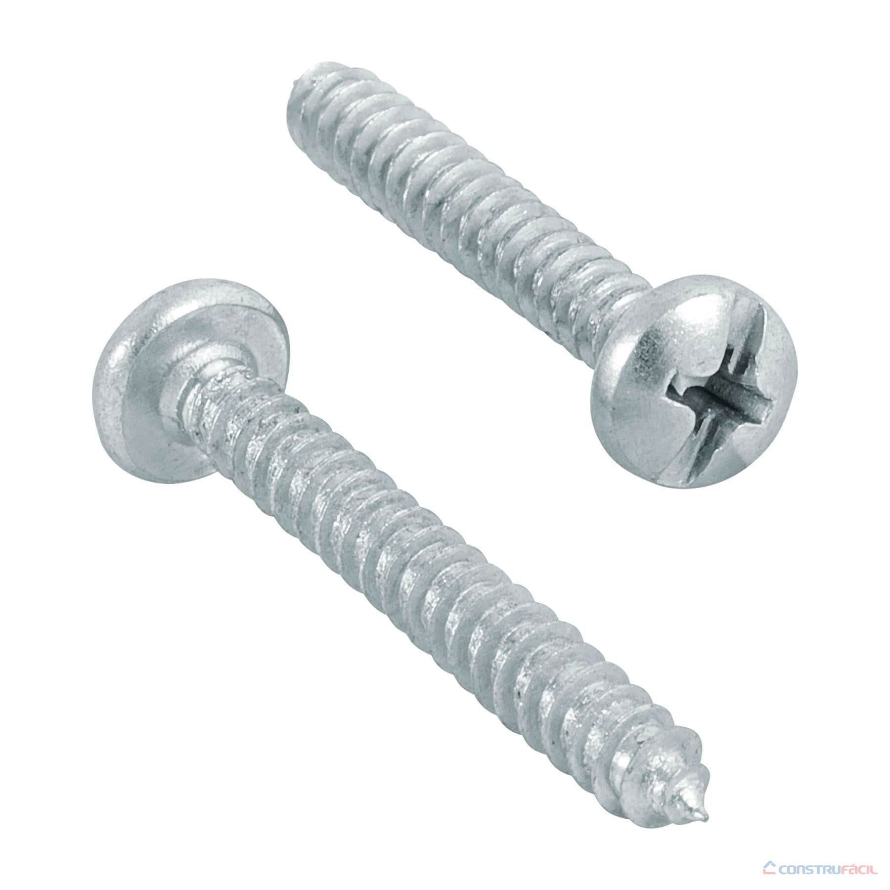 Solid Steel 1000 Viti Testa Phillips Piatta, Zincate, #10 X 3/4 Pollici Per Lamiera Metallo - Pacco Convenienza Viti Testa Piatta Lamiera