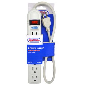REGLETA 6 TOMAS C/RESET BEST VALUE 13 AMP BLANCO 6 ENCHUFES