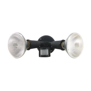 LAMPARA C/SENSOR MOVIMIENTO 2 LUCES BEST VALUE 150W NEGRO