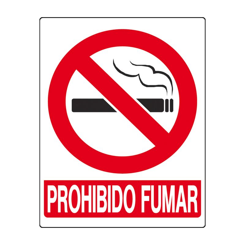 Cartel prohibido fumar pictograma cuadrado o señal informativa