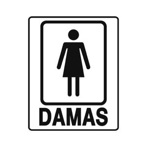 SEÑAL DE INFORMACION 15CMX19CM DAMAS