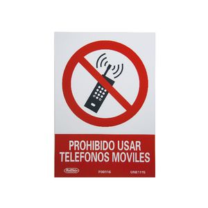 SEÑAL DE INFORMACION PROHIBIDO USAR TELÉFONO