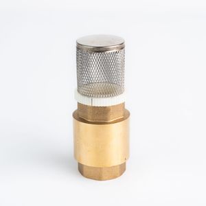 CHEQUE VERTICAL CON CEDAZO KUVAL 1/2" BRONCE