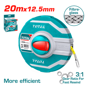 CINTA METRICA FIBRA VIDRIO 20MX12.5MM
