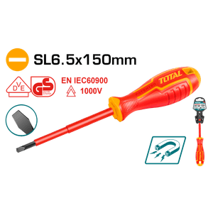 DESTORNILLADOR ELECTRICISTA PLANO 1000 WTTS 1/4"X6"