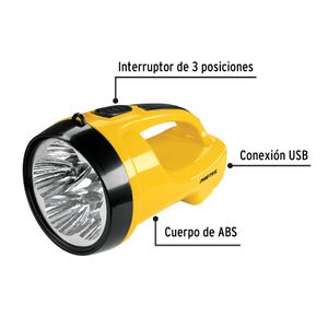 LINTERNA LED RECARGABLE PRETUL
