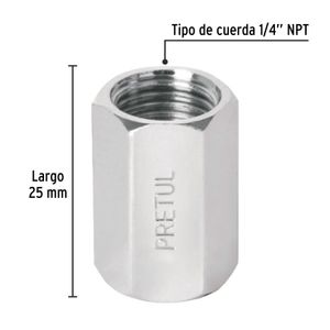 COPLE ACERO PRETUL 1/4"