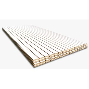TABLERO RANURADO MDF BLANCO 18MMX4X8' 3/4"