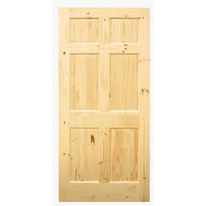 PUERTA DE PINO COLONIAL CON NUDO 0.8X2.07M