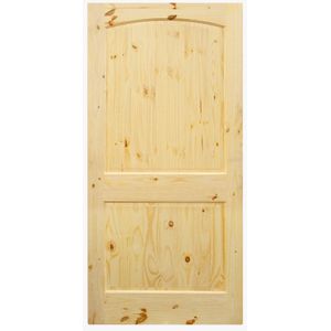 PUERTA DE PINO CURVO CON NUDOS 0.95X2.07M