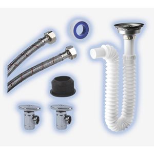 SET INSTALACION LAVATRASTOS CANASTA INOX 32070