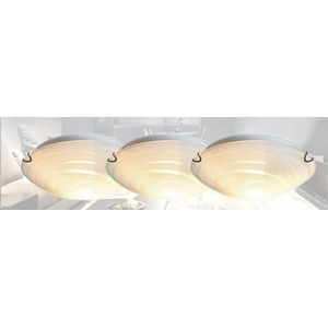 PLAFON BLANCO ESTAMPADO OLAS 2L 40W E27